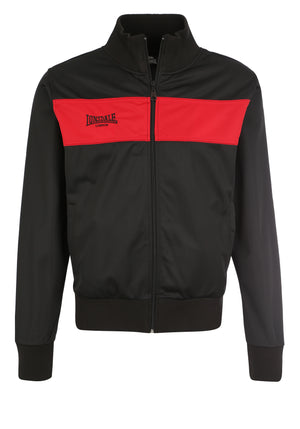 Lonsdale Jacke Schwarz Rot Herren – ALNWICK Trainingsjacke