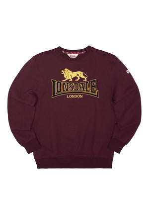 Lonsdale Pullover Rot Gelb – LAWINS Sweatshirt Herren