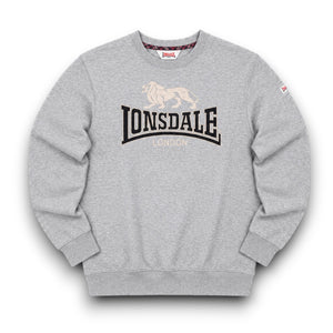 Lonsdale Pullover Grau Herren – Crewneck Sweatshirt mit Logo
