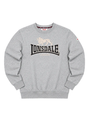 Lonsdale Pullover Grau Herren – Crewneck Sweatshirt mit Logo