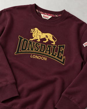 Lonsdale Pullover Rot Gelb – LAWINS Sweatshirt Herren